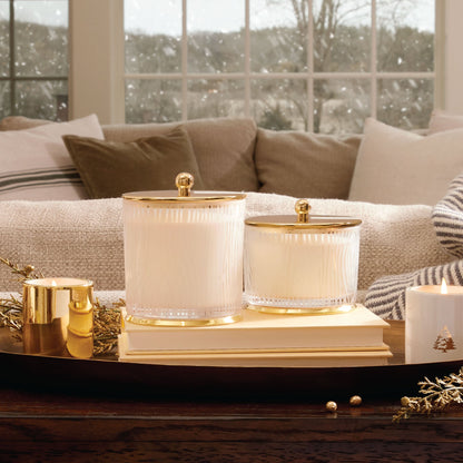 Frasier Fir® Gilded Frosted Wood Grain Candle