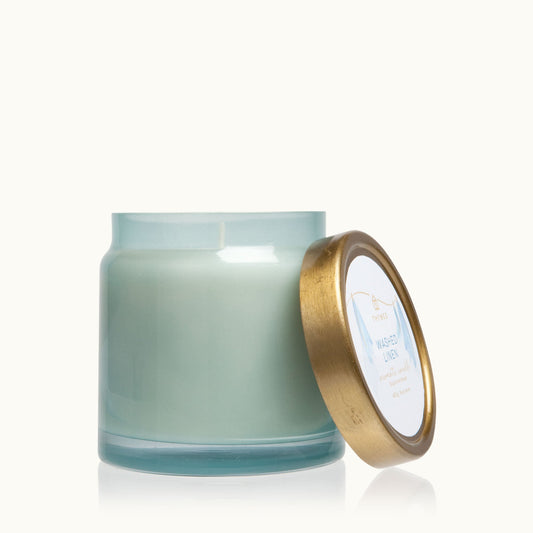 Washed Linen Statement Poured Candle